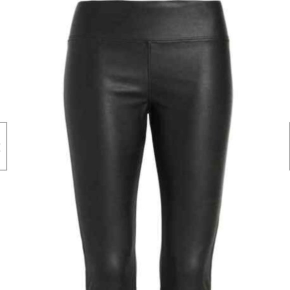 NWT Evereve David Lerner Women’s Faux Leather High Waisted Leggings Size Large - Picture 2 of 5